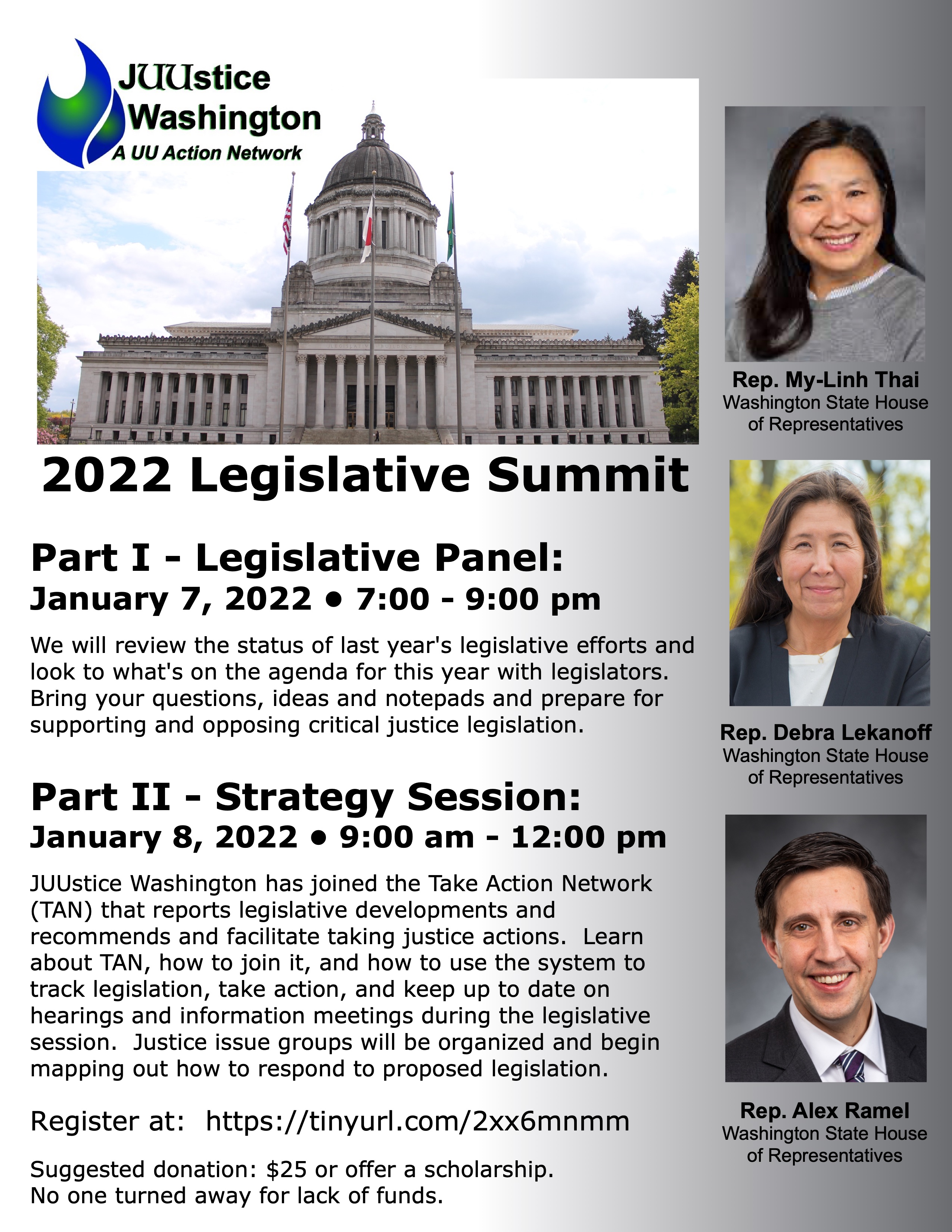 Flyer announcing the 2022 Legislative Summit
